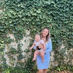 Forever21 bodycon striped dress